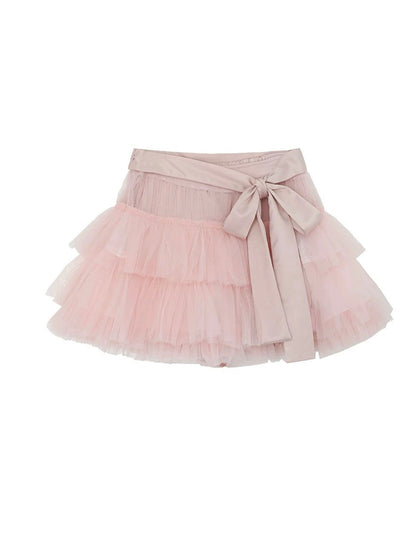 'Nutcracker' Ballet Pompom Bowtie Mini Skirt AlielNosirrah