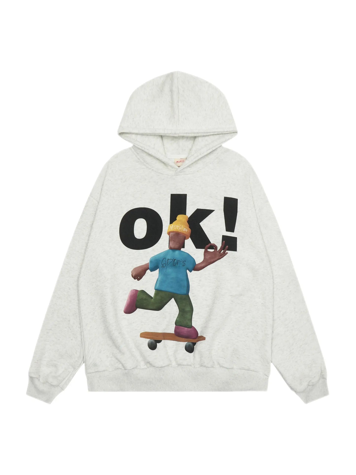 'Ok' Unisex Okay Oversize Streetstyle Hoodie AlielNosirrah