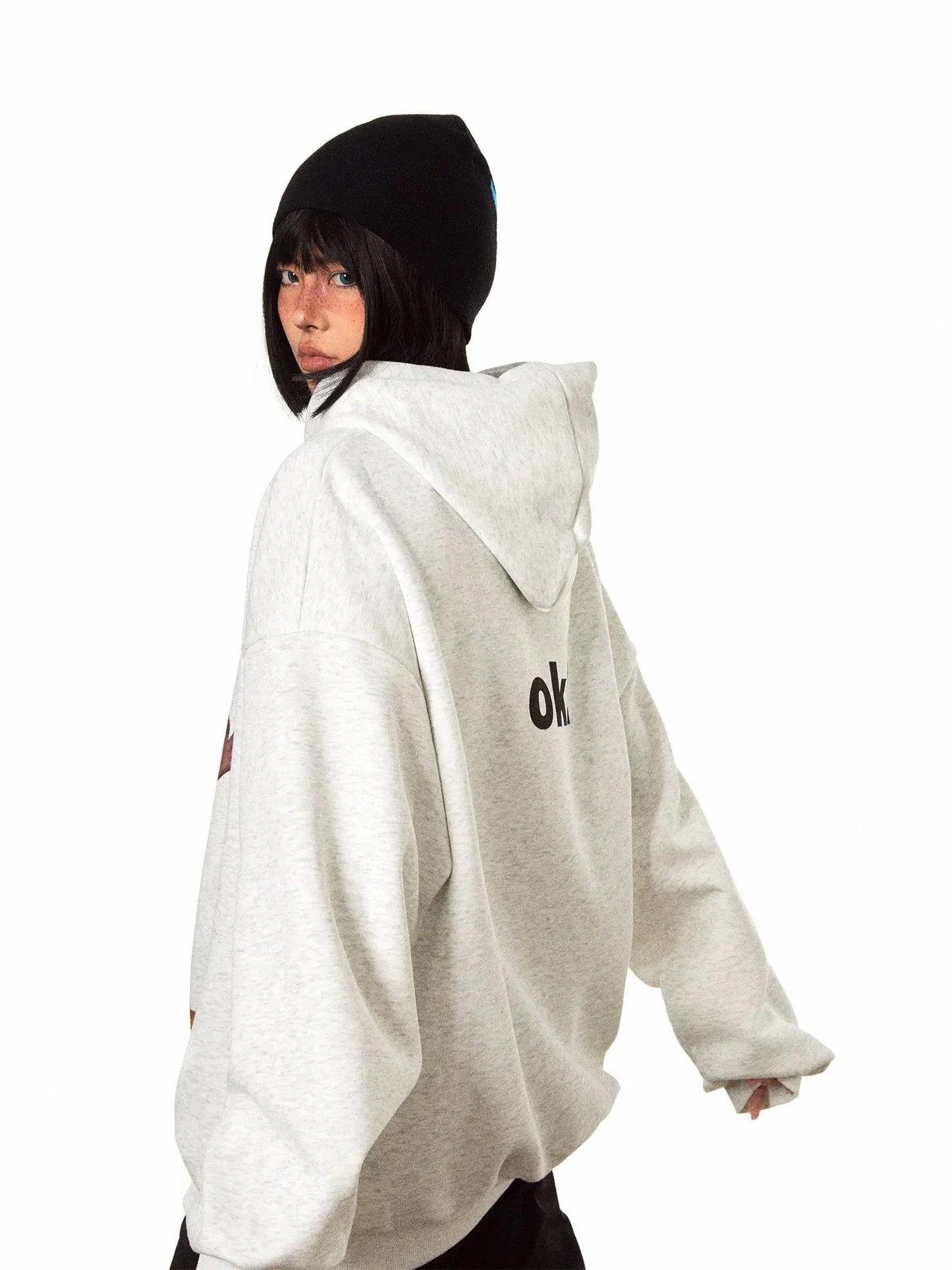 'Ok' Unisex Okay Oversize Streetstyle Hoodie AlielNosirrah