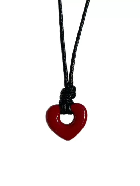 'Out of Time' Heart Shape Hollow Necklace AlielNosirrah