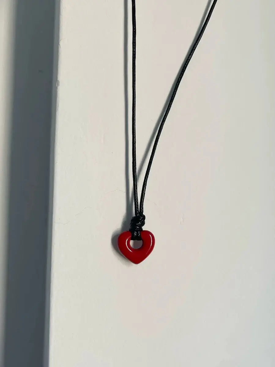 'Out of Time' Heart Shape Hollow Necklace AlielNosirrah