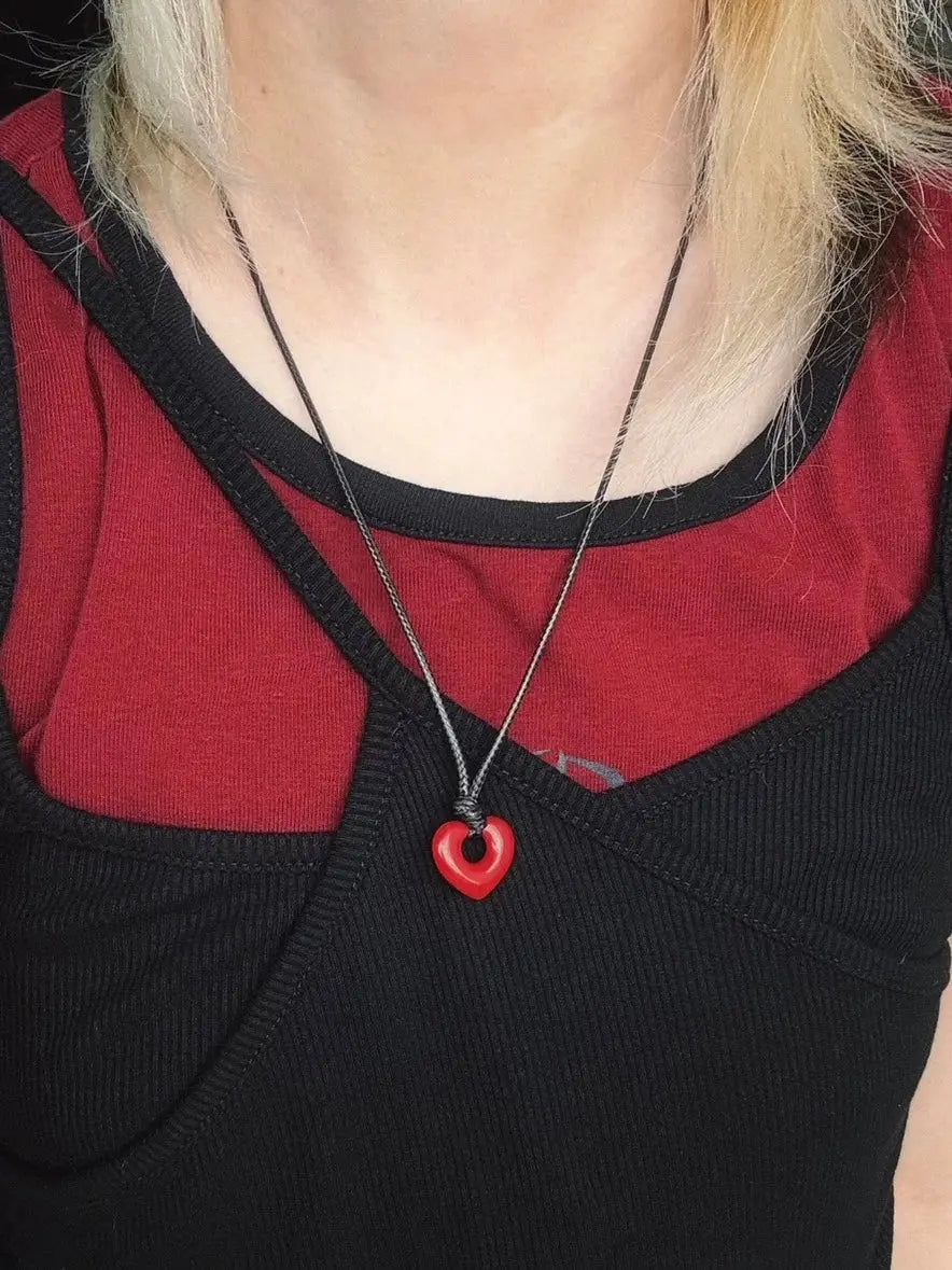 'Out of Time' Heart Shape Hollow Necklace AlielNosirrah