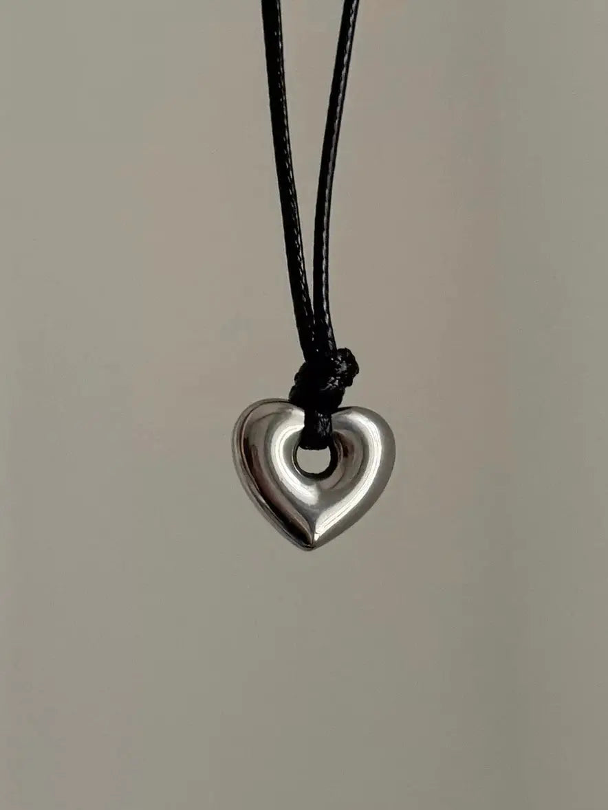 'Out of Time' Heart Shape Hollow Necklace AlielNosirrah