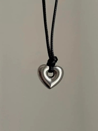 'Out of Time' Heart Shape Hollow Necklace AlielNosirrah