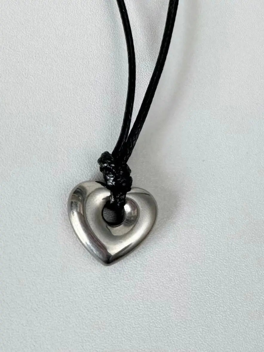 'Out of Time' Heart Shape Hollow Necklace AlielNosirrah