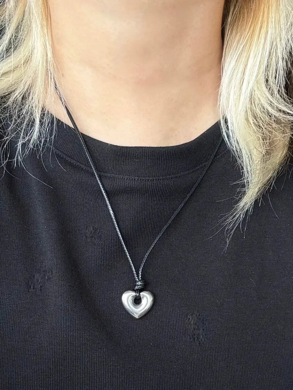 'Out of Time' Heart Shape Hollow Necklace AlielNosirrah