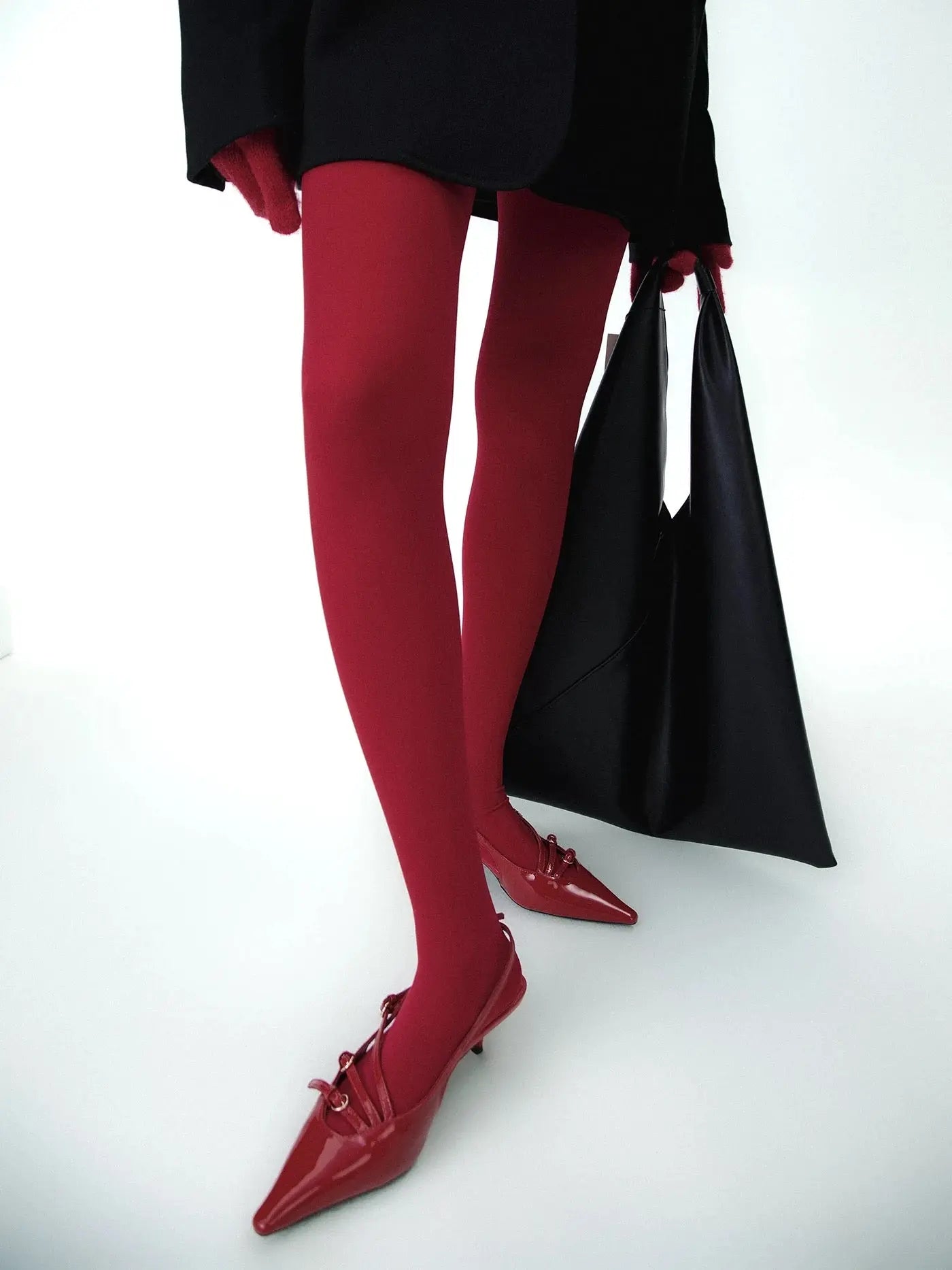 'Paint The Town Red' Pastel Stretchy Y2k Tights AlielNosirrah