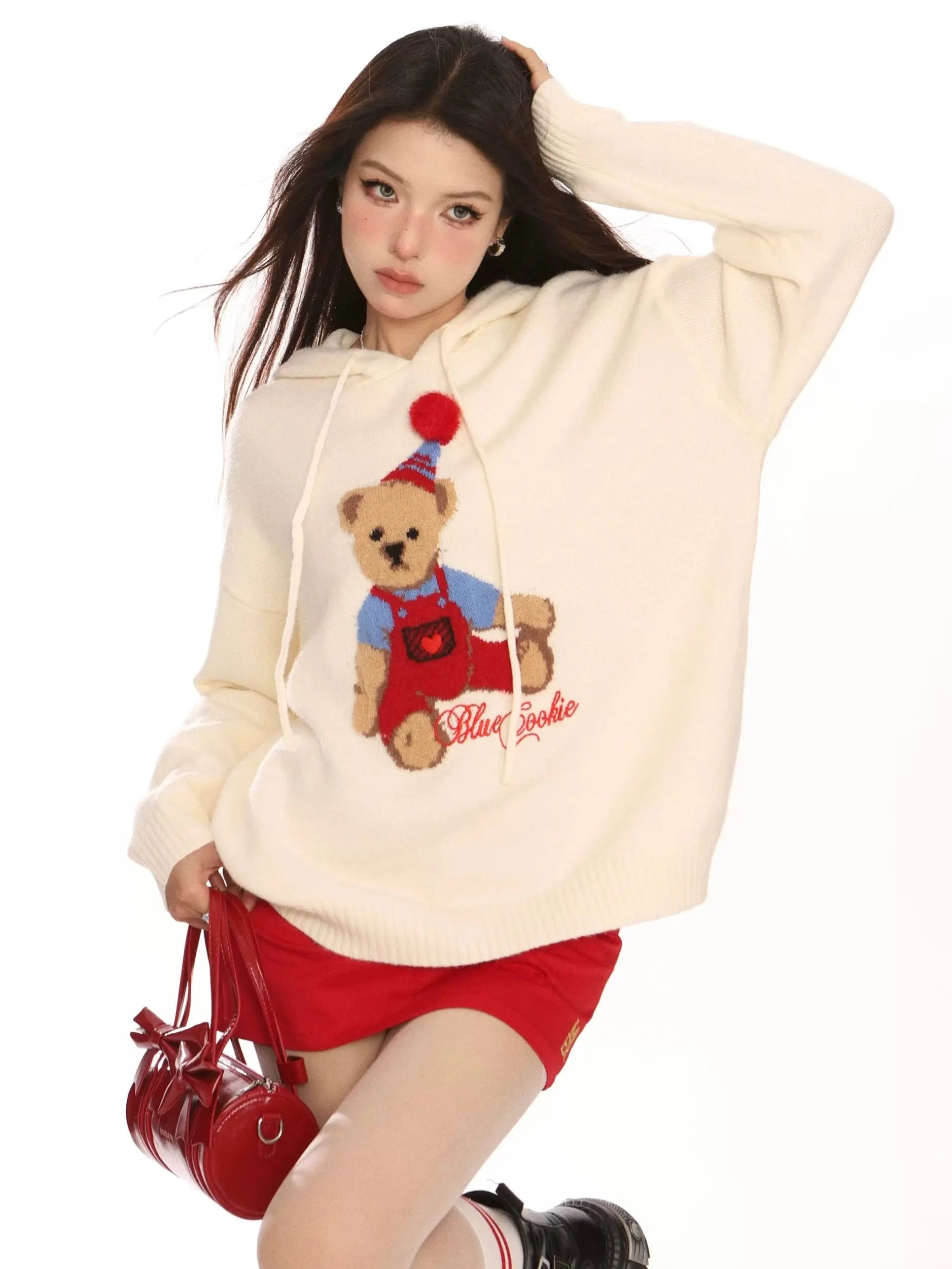 'Party Up' Holiday Christmas Oversized Knitted Sweater AlielNosirrah