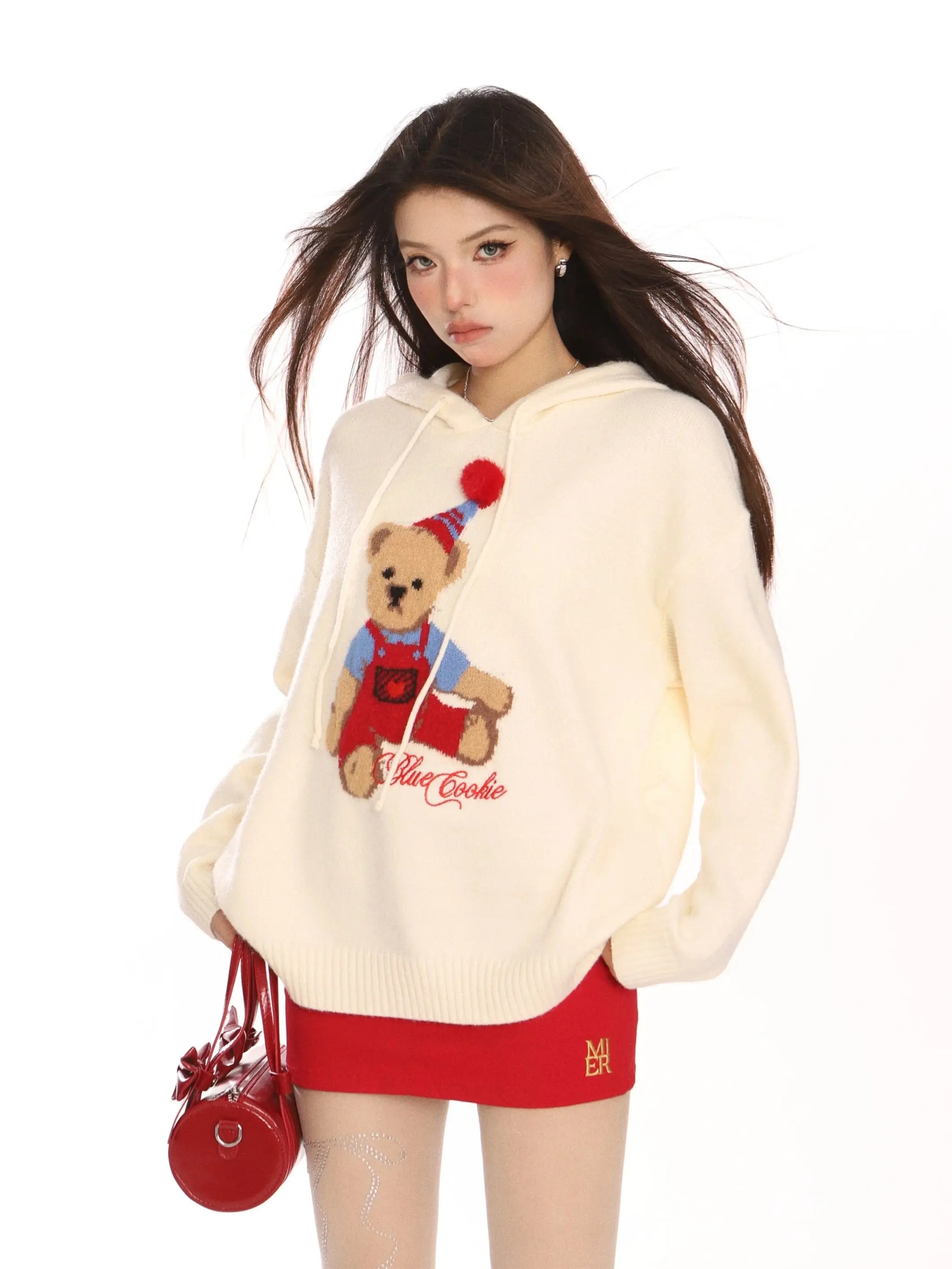 'Party Up' Holiday Christmas Oversized Knitted Sweater AlielNosirrah