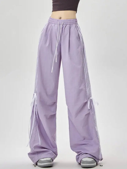 'Pineapple' Streetstyle Oversized Pastel Blokecore Ribbon Pants AlielNosirrah