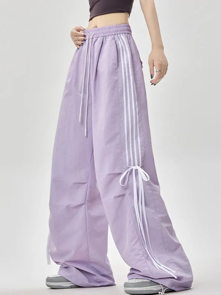 'Pineapple' Streetstyle Oversized Pastel Blokecore Ribbon Pants AlielNosirrah