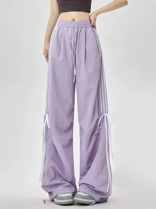 'Pineapple' Streetstyle Oversized Pastel Blokecore Ribbon Pants AlielNosirrah