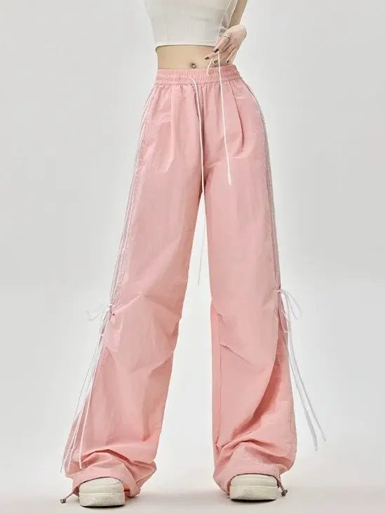 'Pineapple' Streetstyle Oversized Pastel Blokecore Ribbon Pants AlielNosirrah