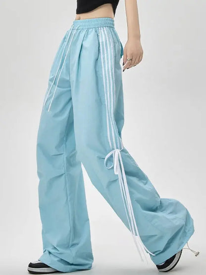 'Pineapple' Streetstyle Oversized Pastel Blokecore Ribbon Pants AlielNosirrah