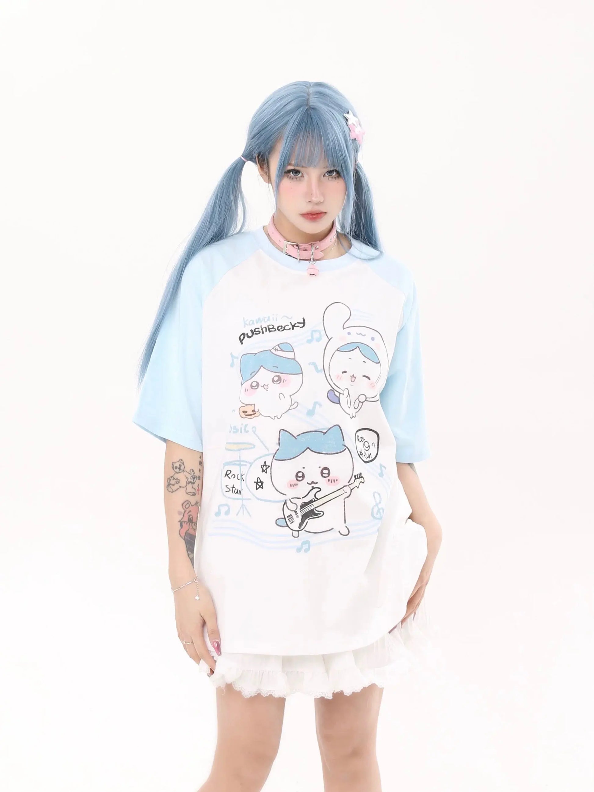 'Playground' Streetstyle Kawaii Chiikawa Prints T Shirts AlielNosirrah