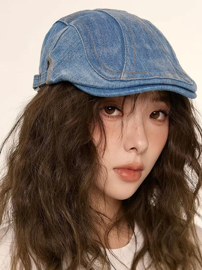 'Poster Ladies' Retro Kpop Distressed Beret Hat AlielNosirrah