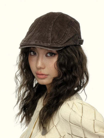 'Poster Ladies' Retro Kpop Distressed Beret Hat AlielNosirrah