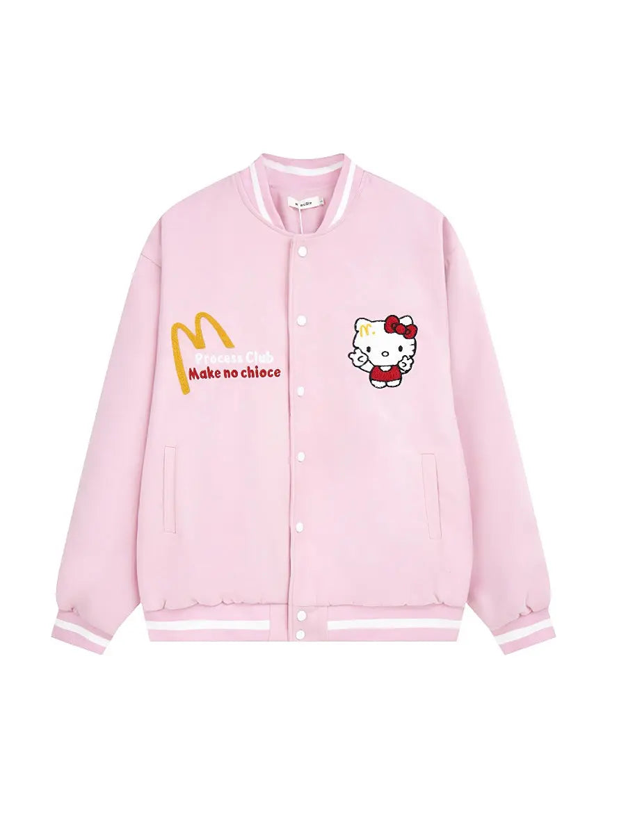 'Princess Club' Kawaii Streetstyle Kitty Bomber Jacket AlielNosirrah