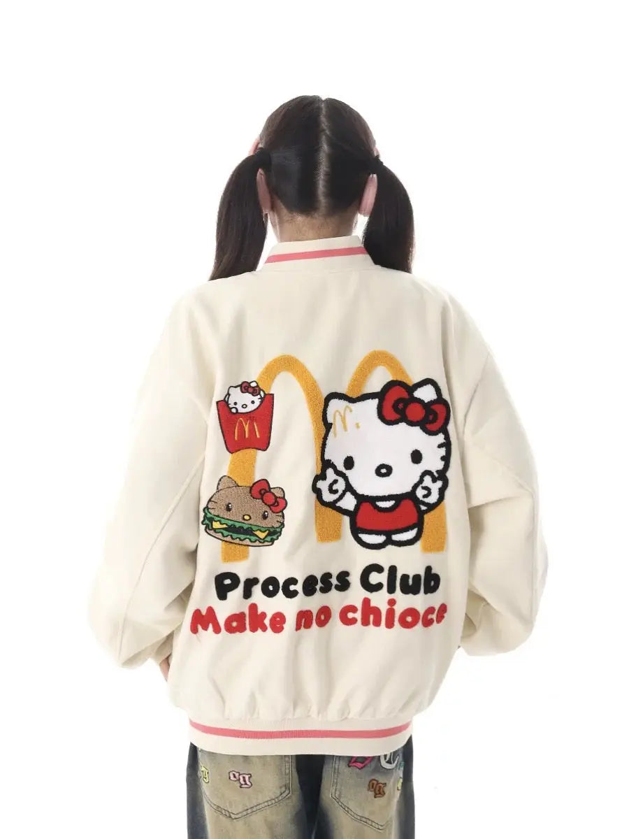 'Princess Club' Kawaii Streetstyle Kitty Bomber Jacket AlielNosirrah