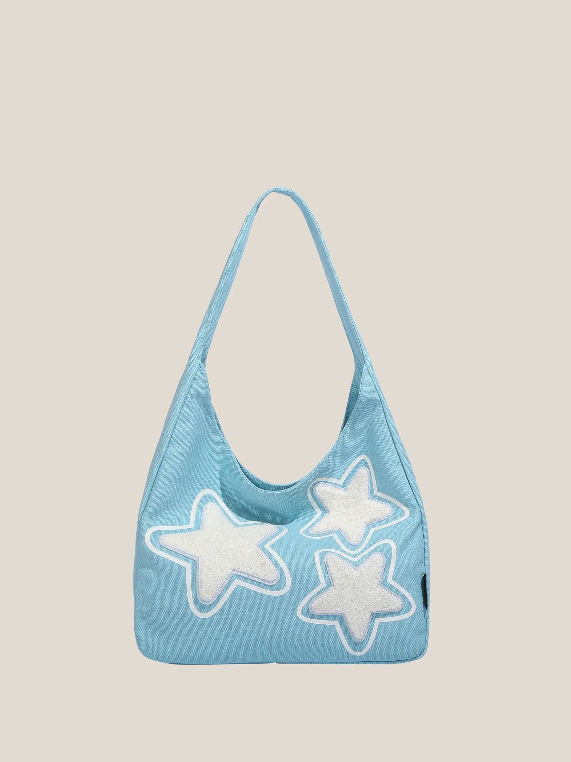 'Retro Star' Y2k Fleeced Star Underarm Bag AlielNosirrah