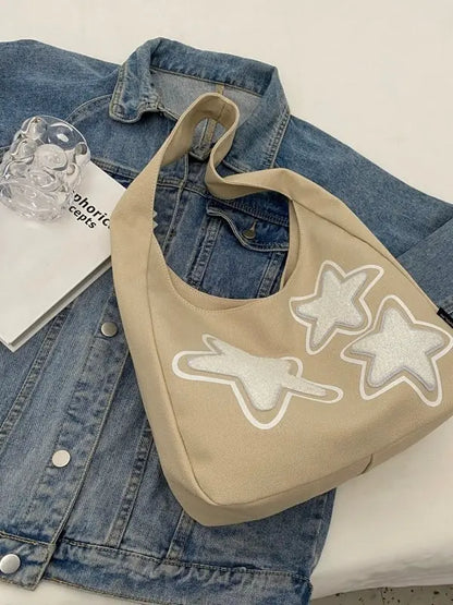 'Retro Star' Y2k Fleeced Star Underarm Bag AlielNosirrah