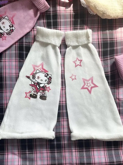 'Rock Kitten' Kawaii Goth Kitty Leg Warmers AlielNosirrah