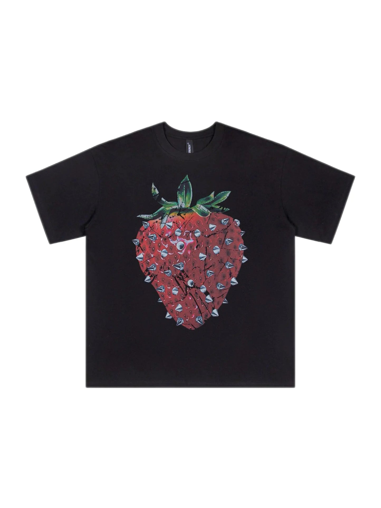 'Rock Strawberry' Punk Rivet Strawberry Oversized Shirts AlielNosirrah