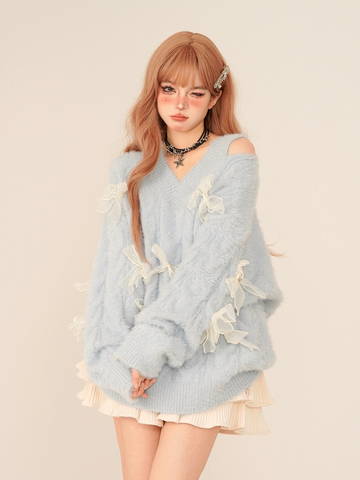 'Salted Cake' Kawaii Ribbon Sweater AlielNosirrah