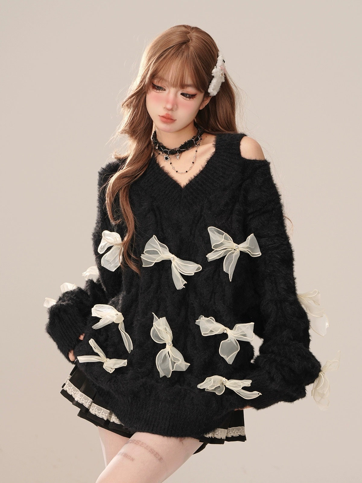 'Salted Cake' Kawaii Ribbon Sweater AlielNosirrah