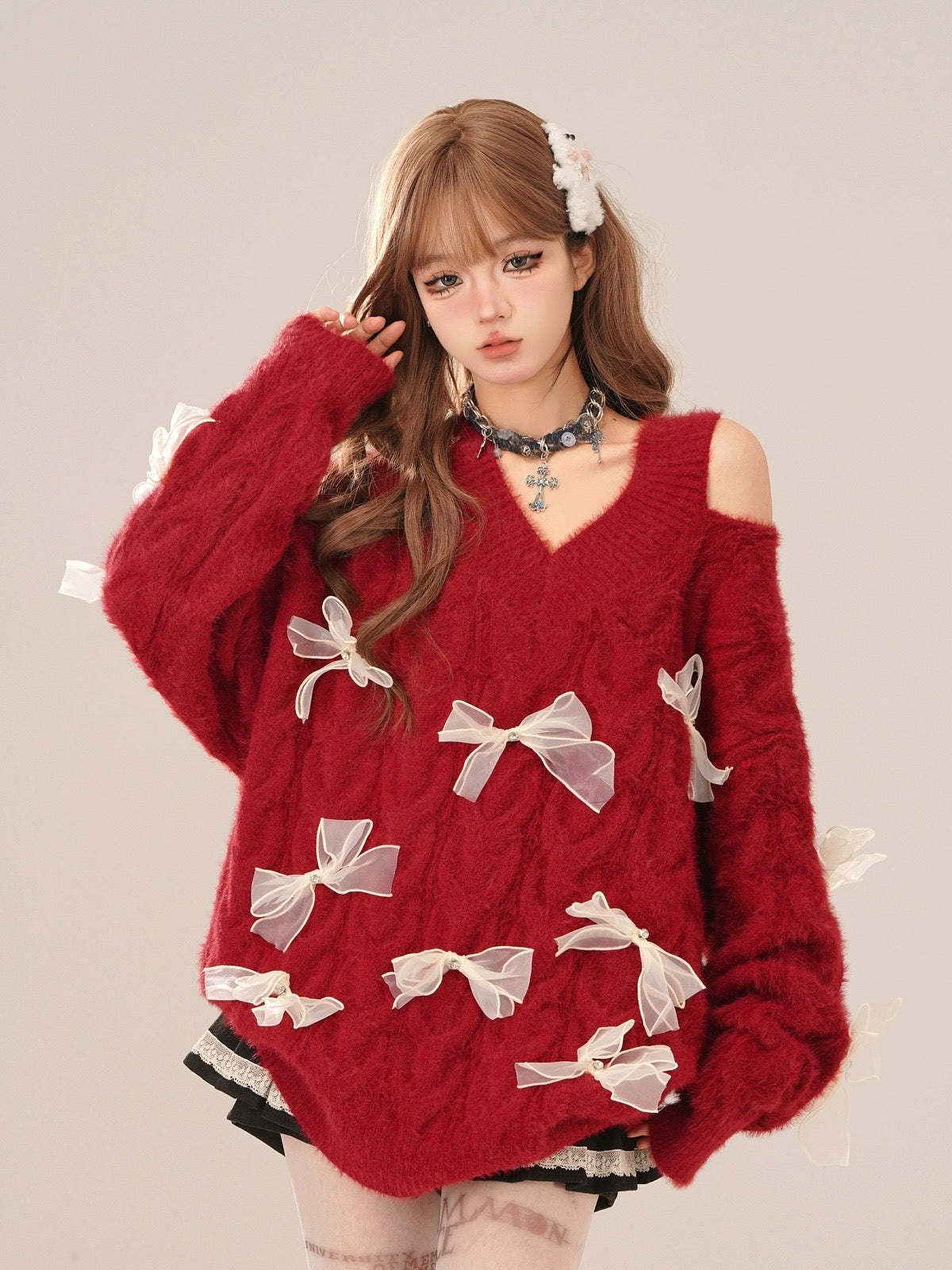 'Salted Cake' Kawaii Ribbon Sweater AlielNosirrah