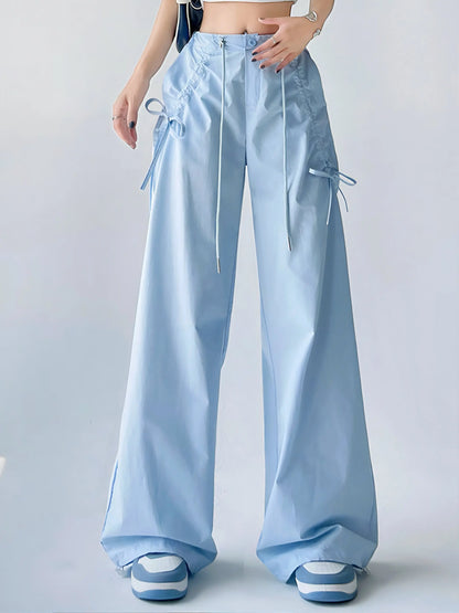 'Sea Salt' Streetstyle Oversized Soft Macaroon Bloke core Ribbon Pants AlielNosirrah