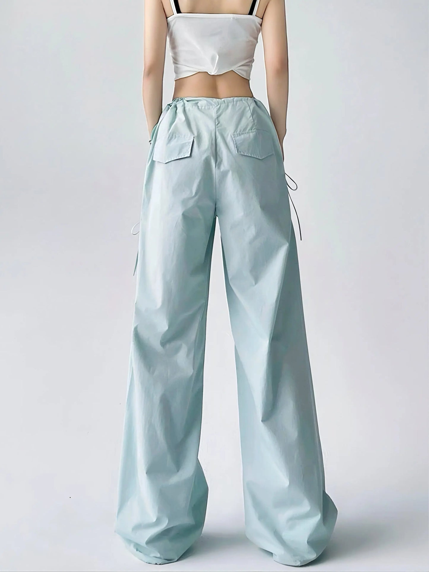 'Sea Salt' Streetstyle Oversized Soft Macaroon Bloke core Ribbon Pants AlielNosirrah