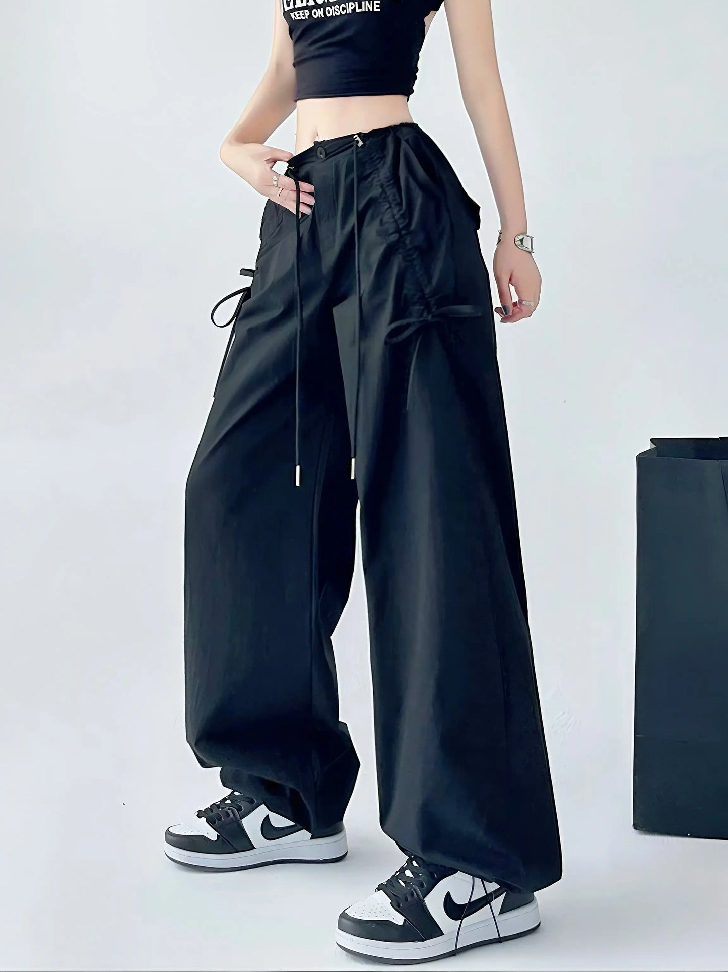 'Sea Salt' Streetstyle Oversized Soft Macaroon Bloke core Ribbon Pants AlielNosirrah