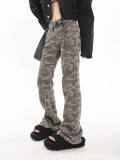 'Set The Tone' Streetstyle Graffiti Camouflage Bell Bottoms Pants AlielNosirrah