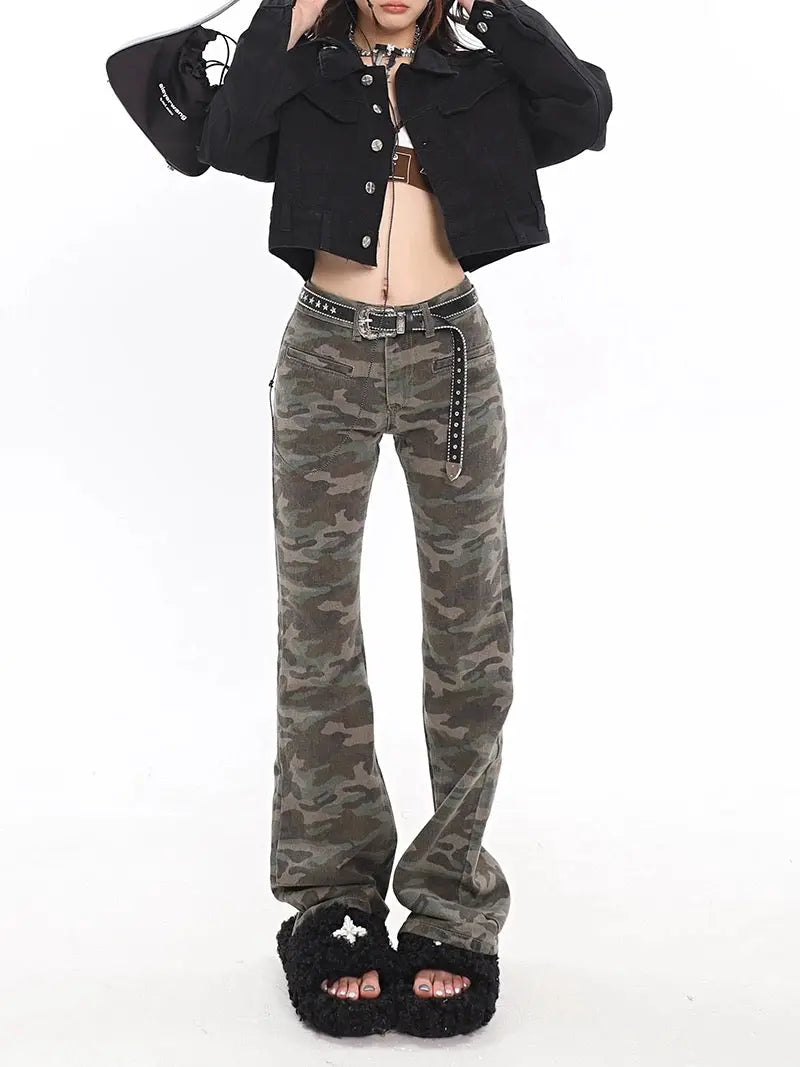 'Set The Tone' Streetstyle Graffiti Camouflage Bell Bottoms Pants AlielNosirrah