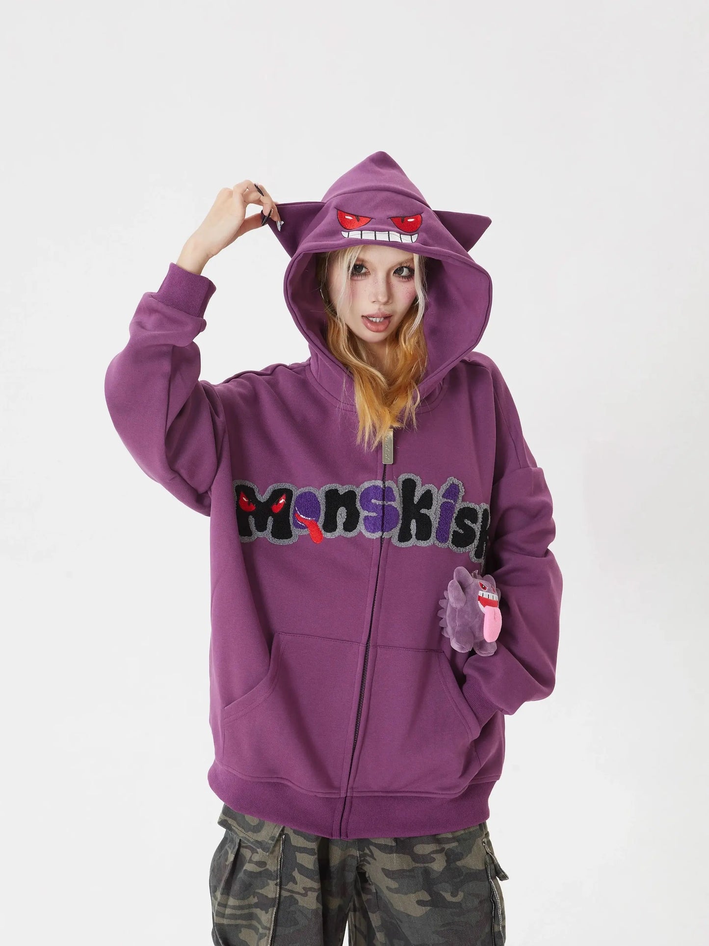 'Shadow Monster' Kawaii Creepy Cute Streetwear Gengar Hoodie AlielNosirrah