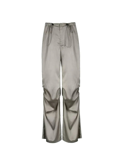 'Silver City' Future Metallic Silky Drawstring Pants AlielNosirrah