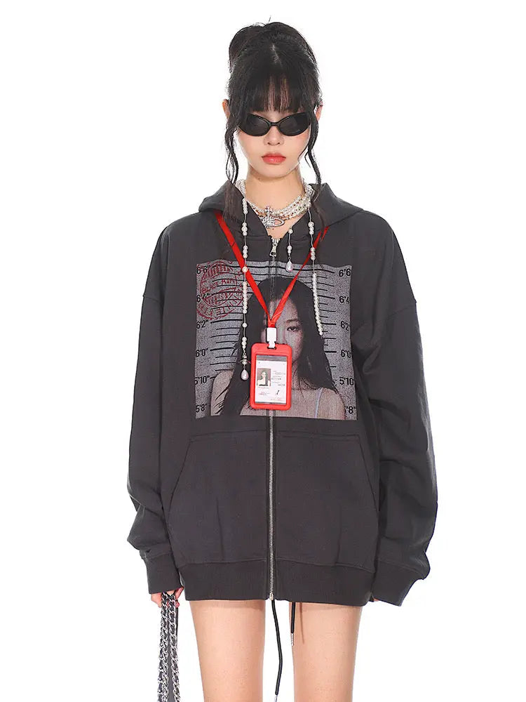 'Solo' Streetstyle Oversized Unisex Jennie Prints Hoodie AlielNosirrah