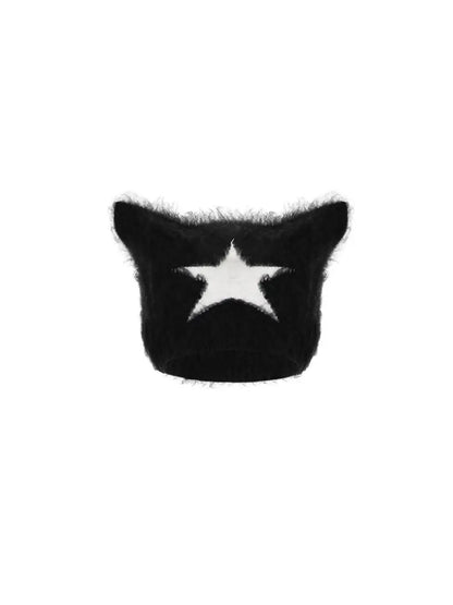 'Star Cat'Y2k Kawaii Fluffy Star Cat Ears Hat AlielNosirrah