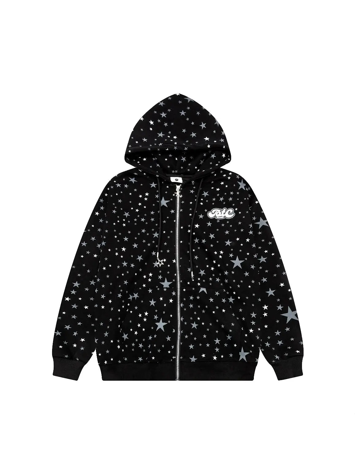 'Starry Night' Oversized Star Pattern Hoodie Jacket AlielNosirrah