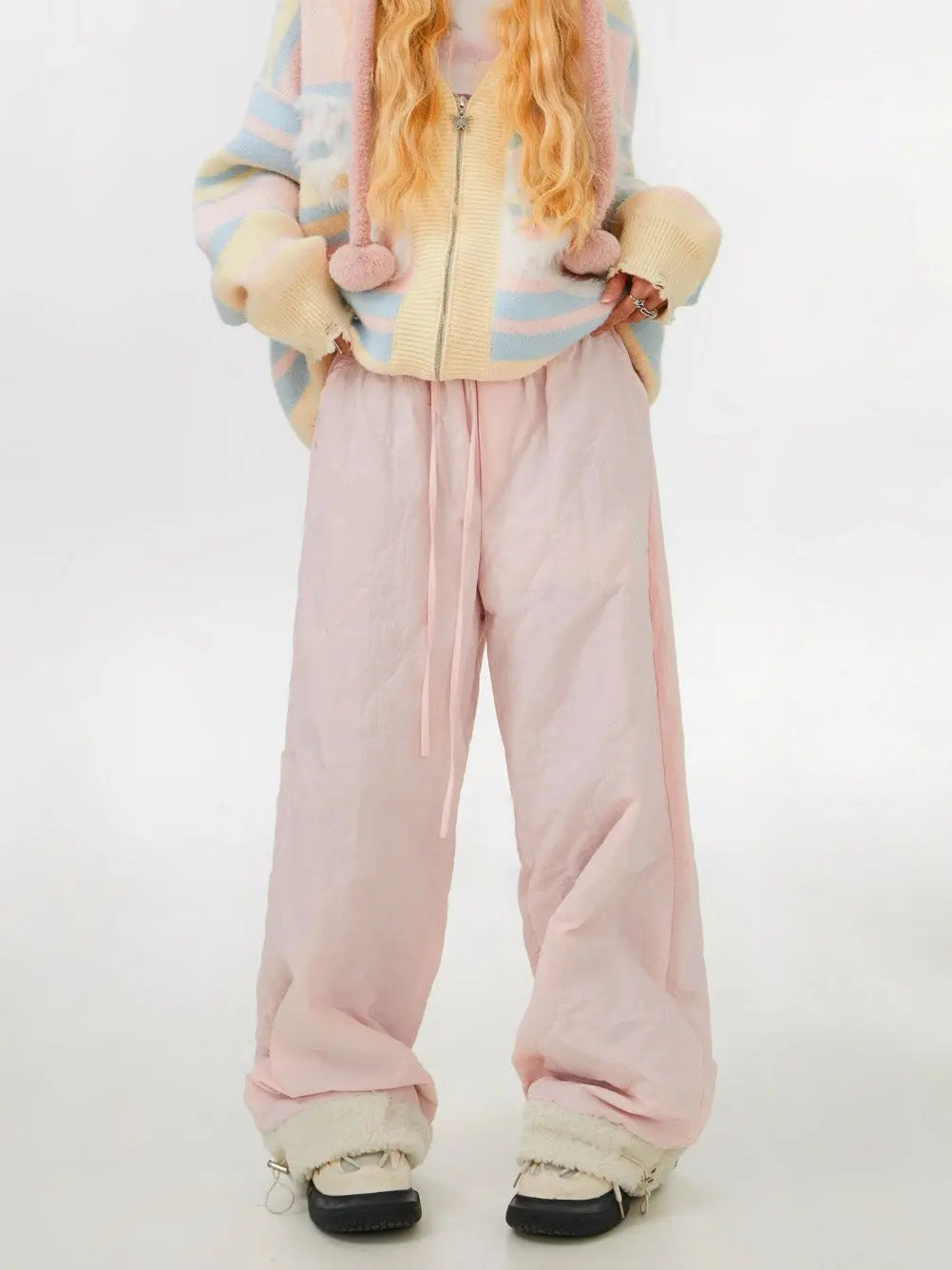 'Sugar Plum' Cute Soft Color Winter Cotton Padded Pants AlielNosirrah