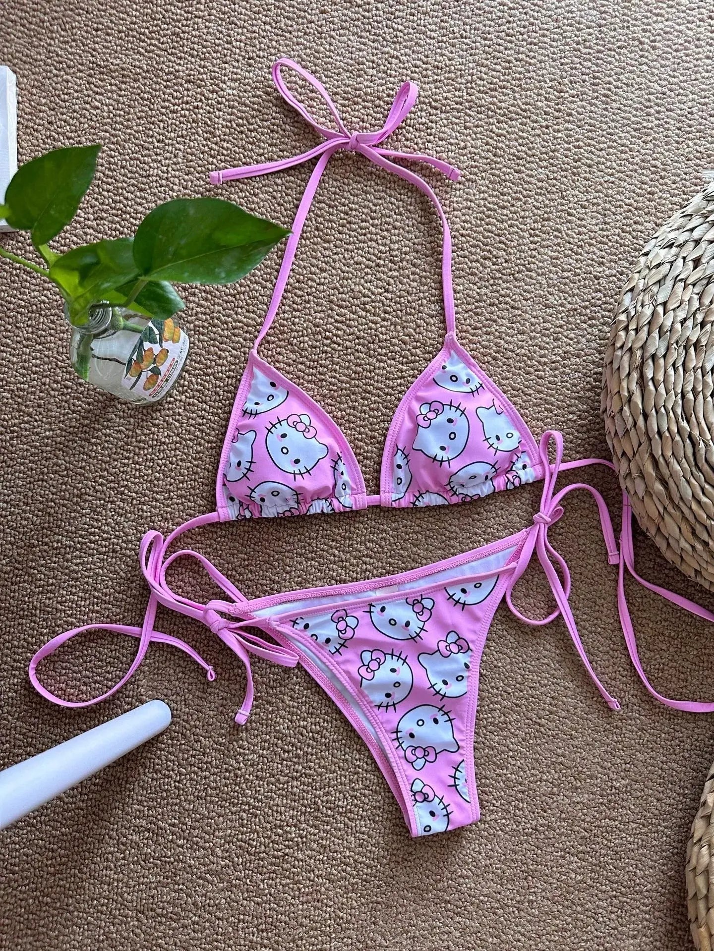 'Summer Crush' Sexy Cute Kitten Prints Swim Bikini Suit AlielNosirrah