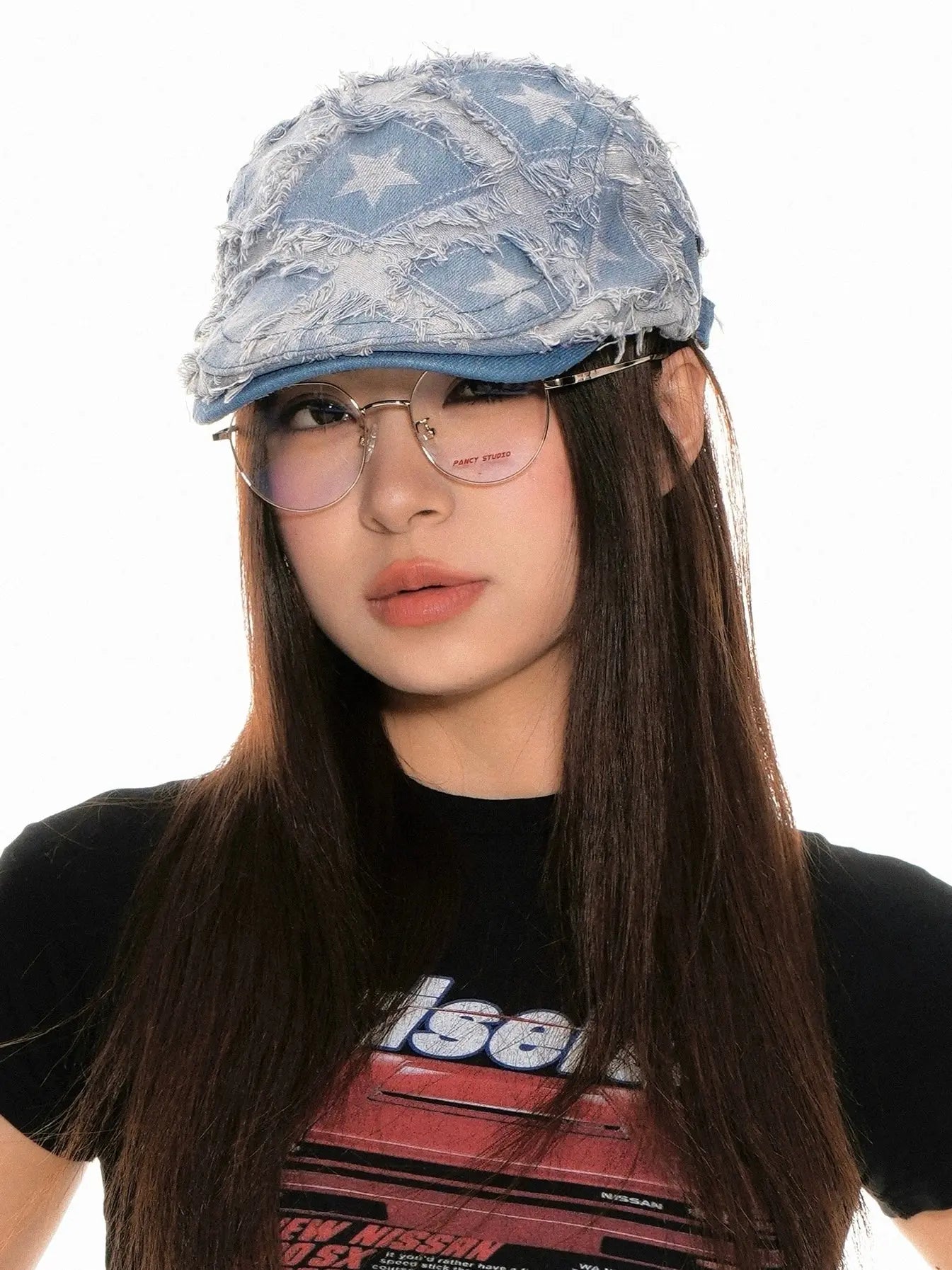 'Supernatural' Retro Kpop Distressed Star Beret Hat AlielNosirrah