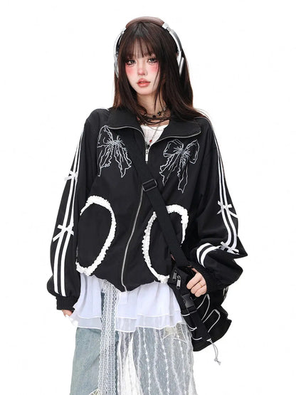 'Sweet Doll' Coquette Kawaii  Lace Ribbon Oversized Jacket AlielNosirrah