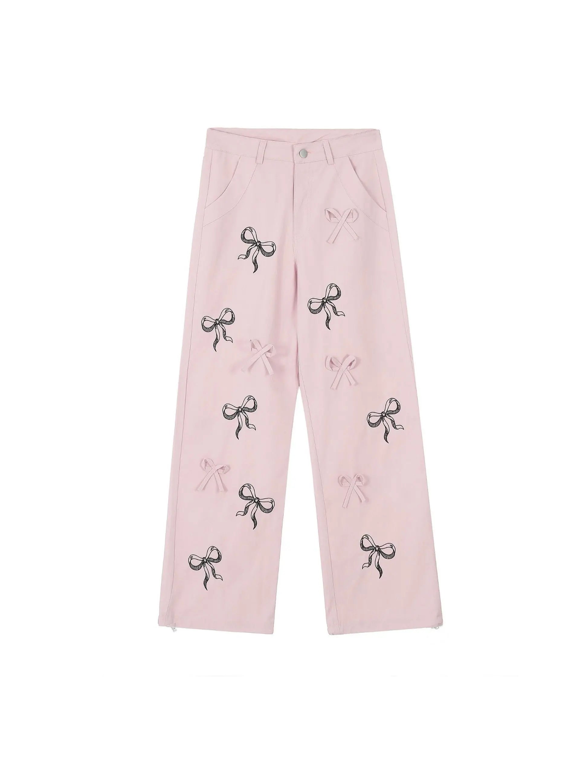 'Sweet Talk' Kawaii Ribbon Oversized Cargo Pants AlielNosirrah