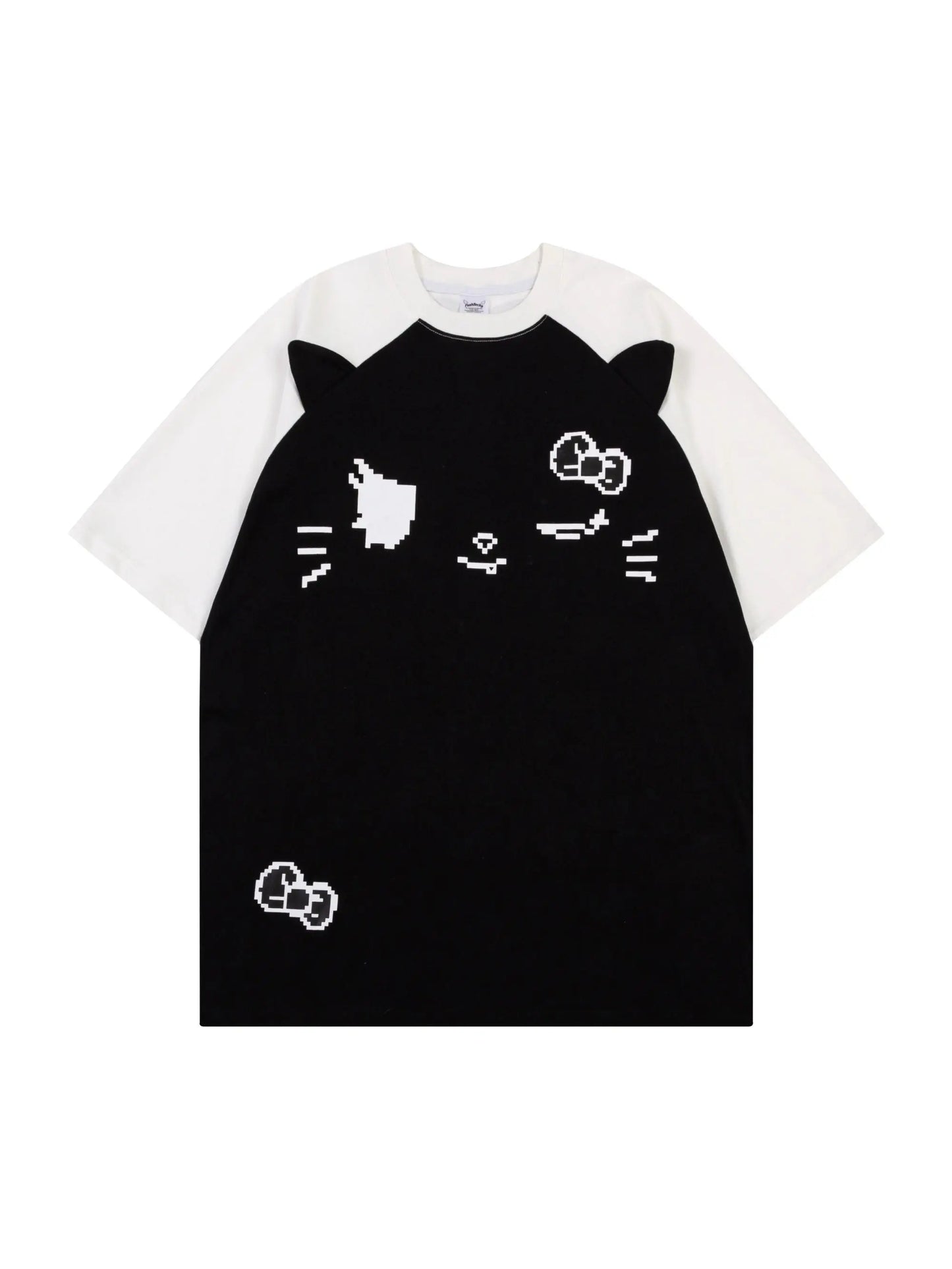 'Tenki Cat' Streetstyle Kawaii Oversized Skull Shirts AlielNosirrah