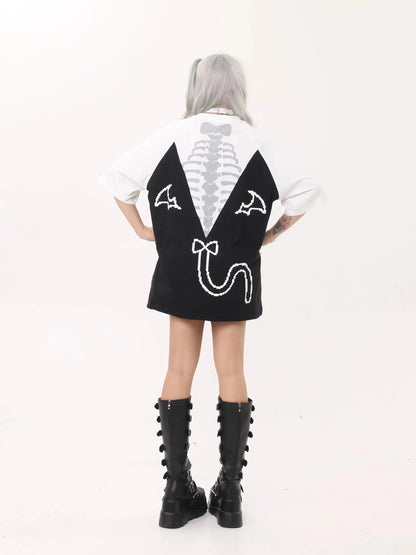 'Tenki Cat' Streetstyle Kawaii Oversized Skull Shirts AlielNosirrah