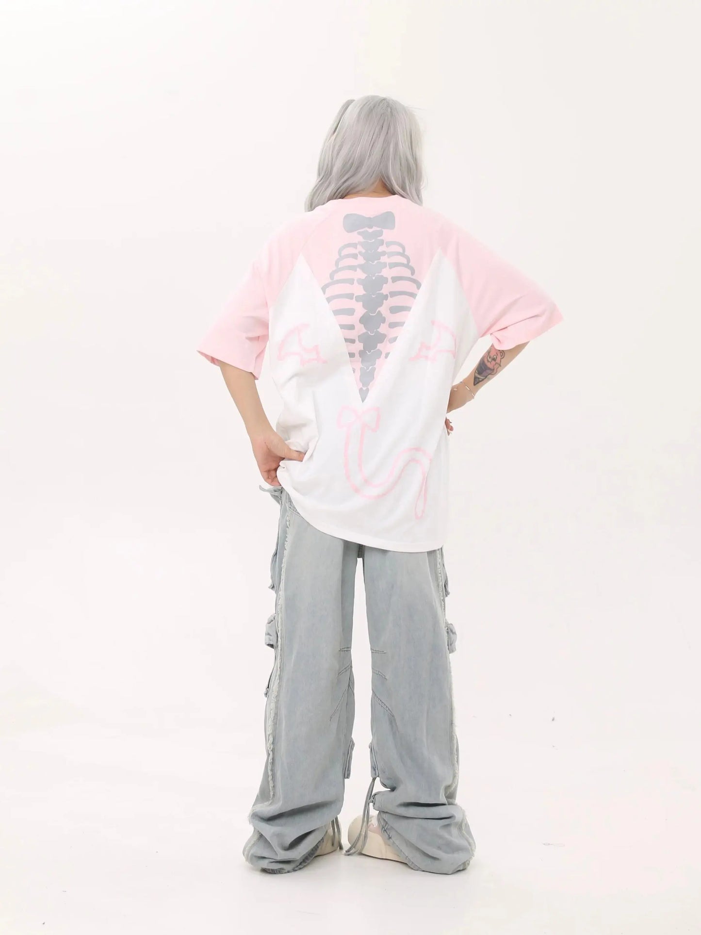 'Tenki Cat' Streetstyle Kawaii Oversized Skull Shirts AlielNosirrah