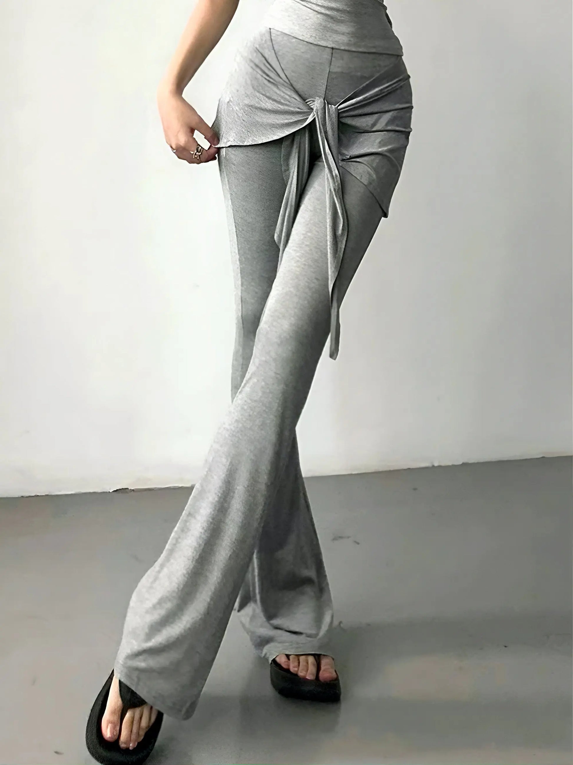 'Venus' Casual Soft Comfy Tie Up Bell Pants AlielNosirrah