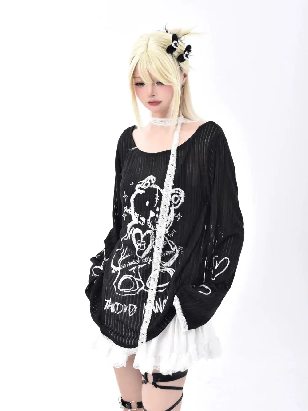 'Voodoo Bear' Harajuku Kawaii See-through Shirts AlielNosirrah